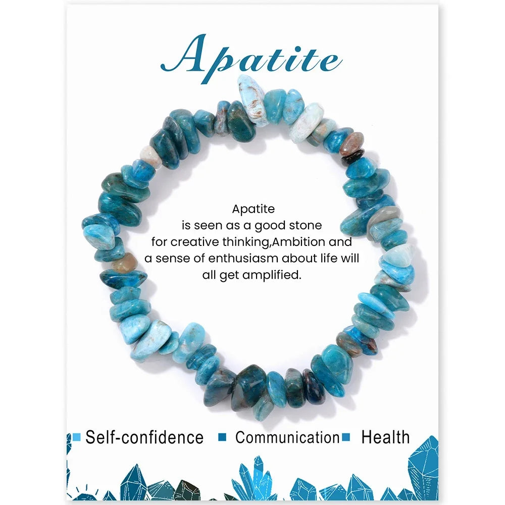 Spiritual Bracelet - Amethyst Chip Beads Natural Healing Stone Jewelry