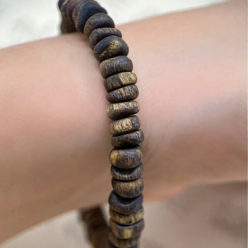 Agarwood Prayer Rosary Bracelet,Arabian Luxury Incense Scent Oudh Wood Prayer Bead Bracelets for Purifying Soul Yoga Meditation
