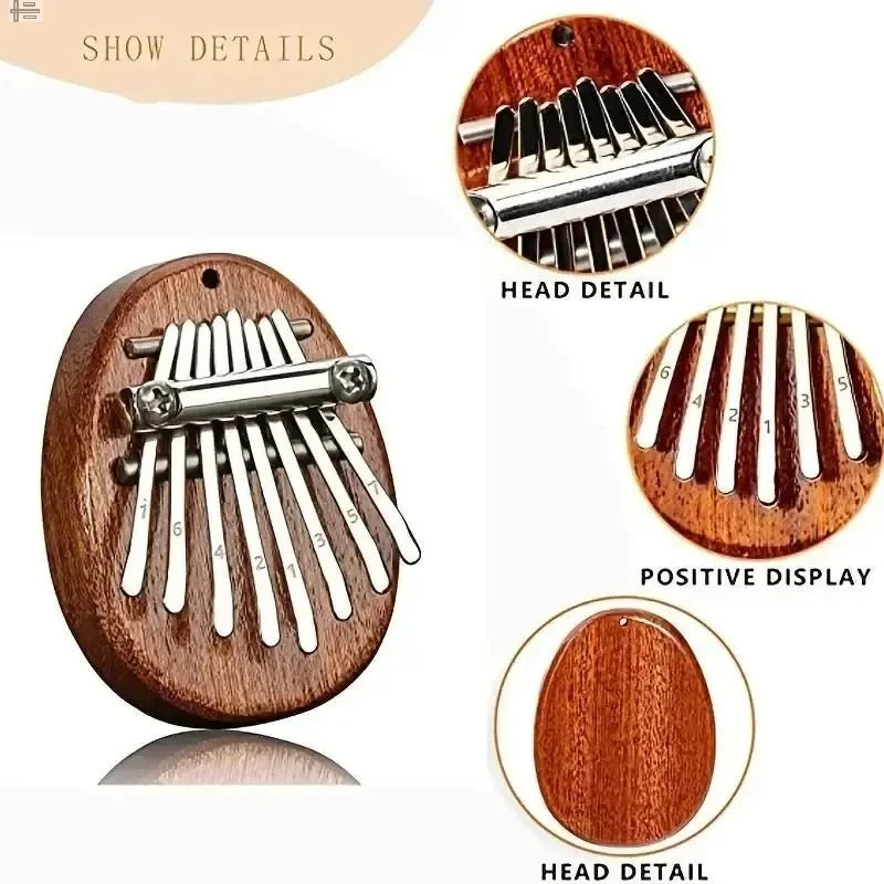 Mini Wood Kalimba: High-Quality 8 Key Thumb Piano Gift