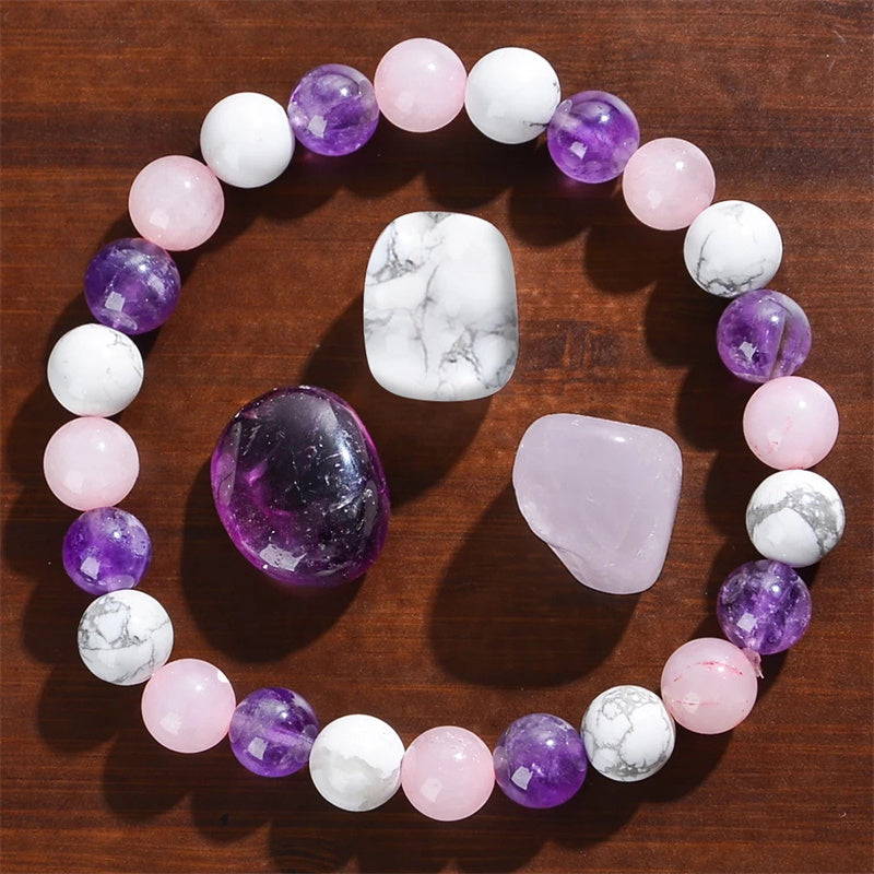 Natural Stone Sleep Bracelet - Aura Balance & Relaxation