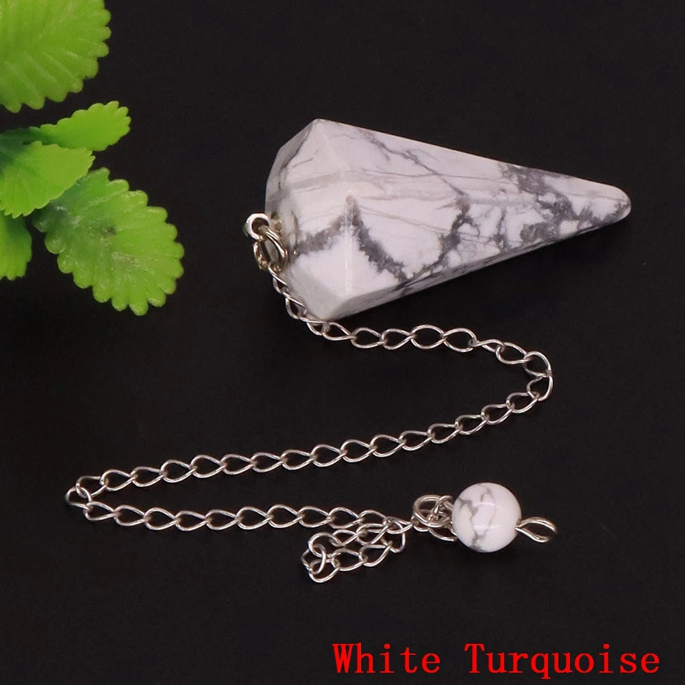 Natural Stone Healing Crystal Pendulum For Divination Dowsing Reiki Quartz Pendulo Jewelry Pendant Witchcraft Supplies Wholesale