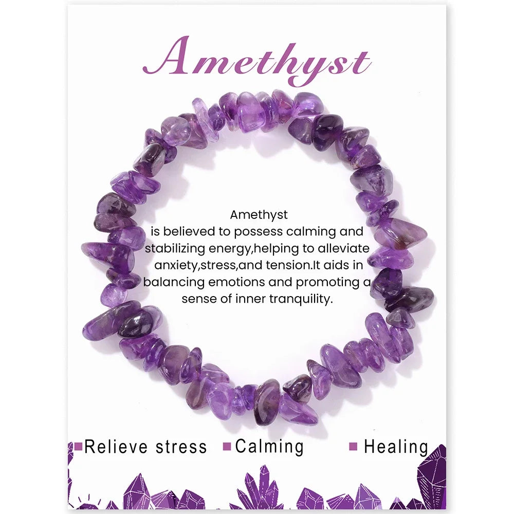 Amethyst Bracelet - Stress Relief Gemstone