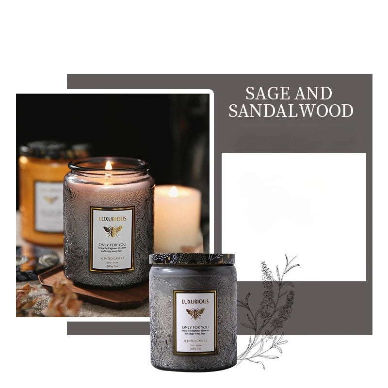 Scented Candles: Fragrant Soy Wax Candle Cans - Smokeless & Romantic Aroma
