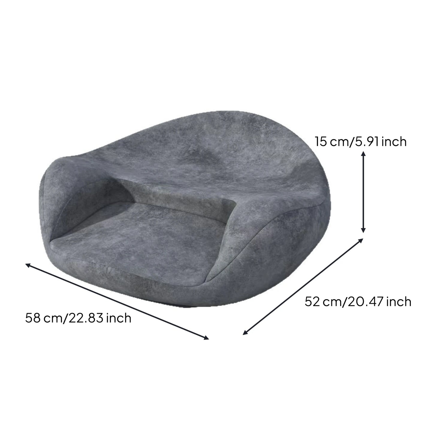 Memory Foam Meditation Cushion Soft Material Low-Profile Meditation Cushion Curved Sides Meditation Cushion