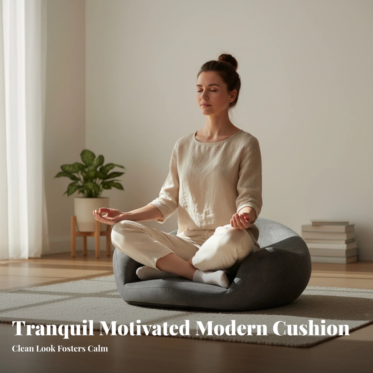 Memory Foam Meditation Cushion Soft Material Low-Profile Meditation Cushion Curved Sides Meditation Cushion