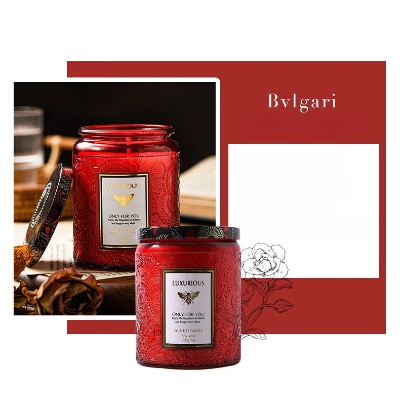 Scented Candles: Fragrant Soy Wax Candle Cans - Smokeless & Romantic Aroma