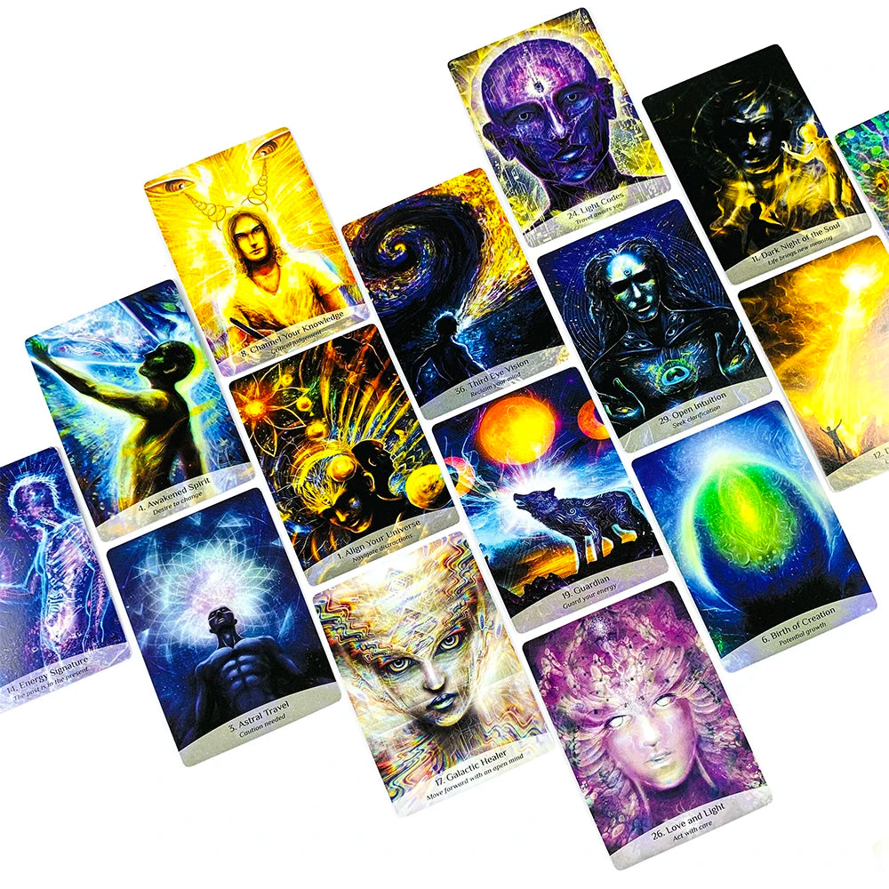 Sacred Spirit Reading Cards 36 Oracle Cards Spiritual Life Guidance Divination Cards for Soul Healing Meditation 10.3*7.4cm