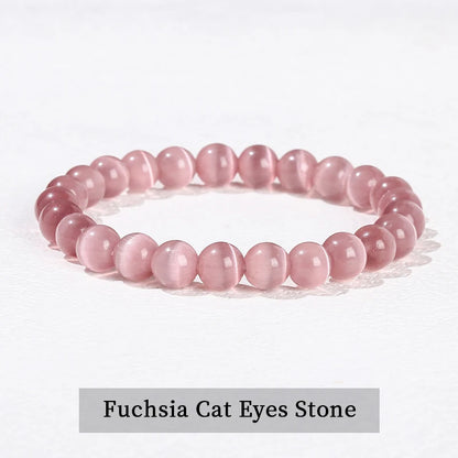 Healing Bracelet: Natural Stone Beaded Bracelet - Obsidian, Fluorite, Quartz