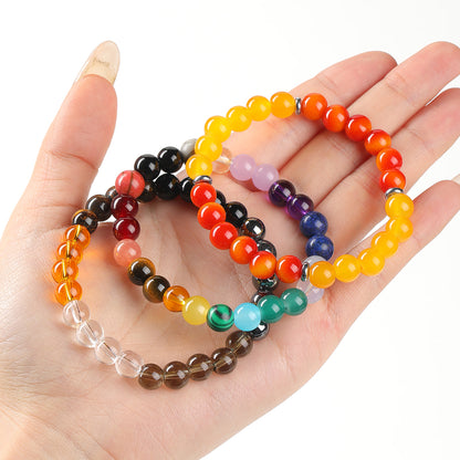 Natural Stone Healing Bracelet: 8mm Lucky Wealth Beads Jewelry