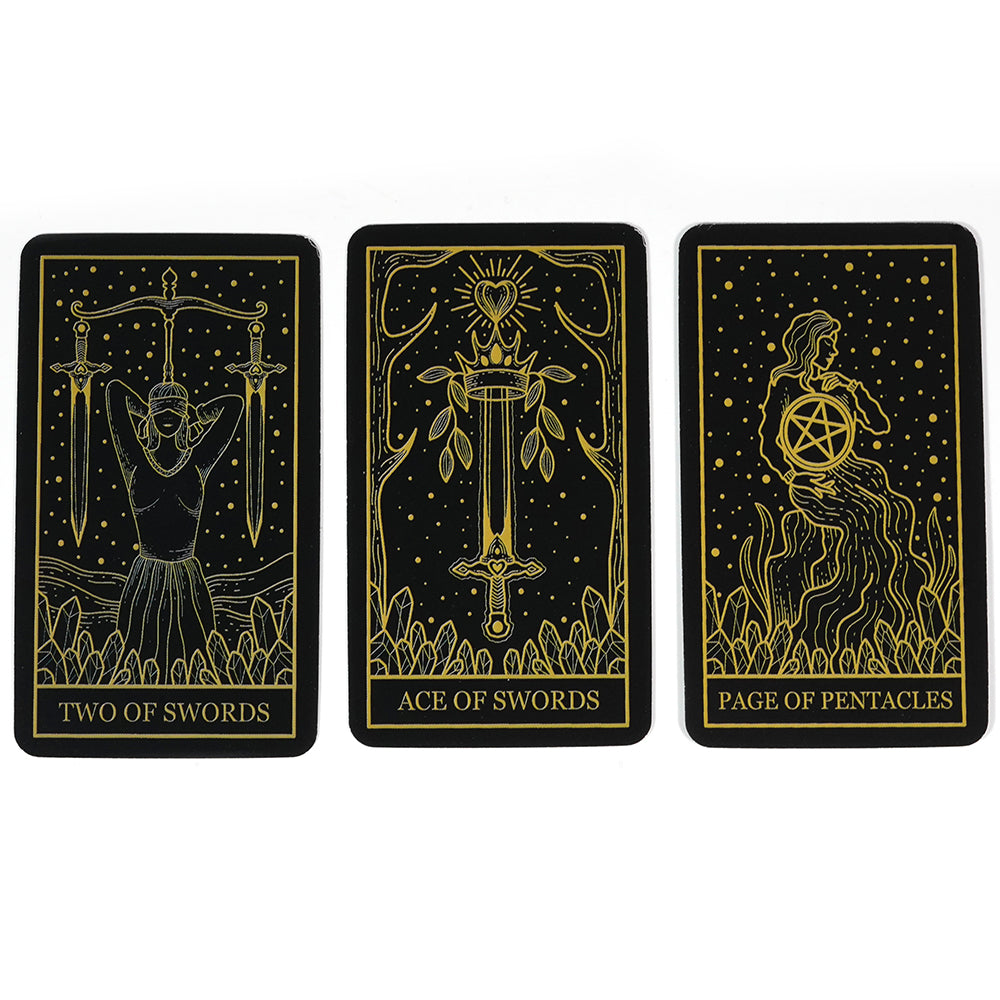 Fortune Telling Tarot Cards: Mystical Tarot Cards Black Deck for Beginners