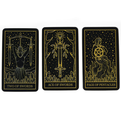 Fortune Telling Tarot Cards: Mystical Tarot Cards Black Deck for Beginners