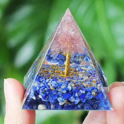 Healing Stones: Orgonite Pyramid Crystals - Healing Reiki Chakra Decor