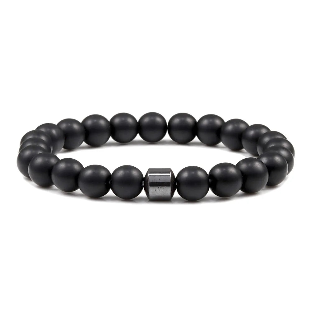 Natural Stone Lava Tiger Eye Bracelet Healing Charm Bracelet