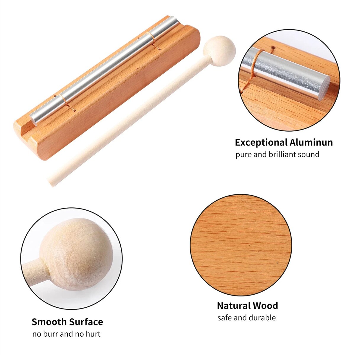 Phoneme Meditation Chimes: The Original Guaranteed Musically Tuned Wind Zenergy Hand Chime for Classrooms Meditation Mindfulness