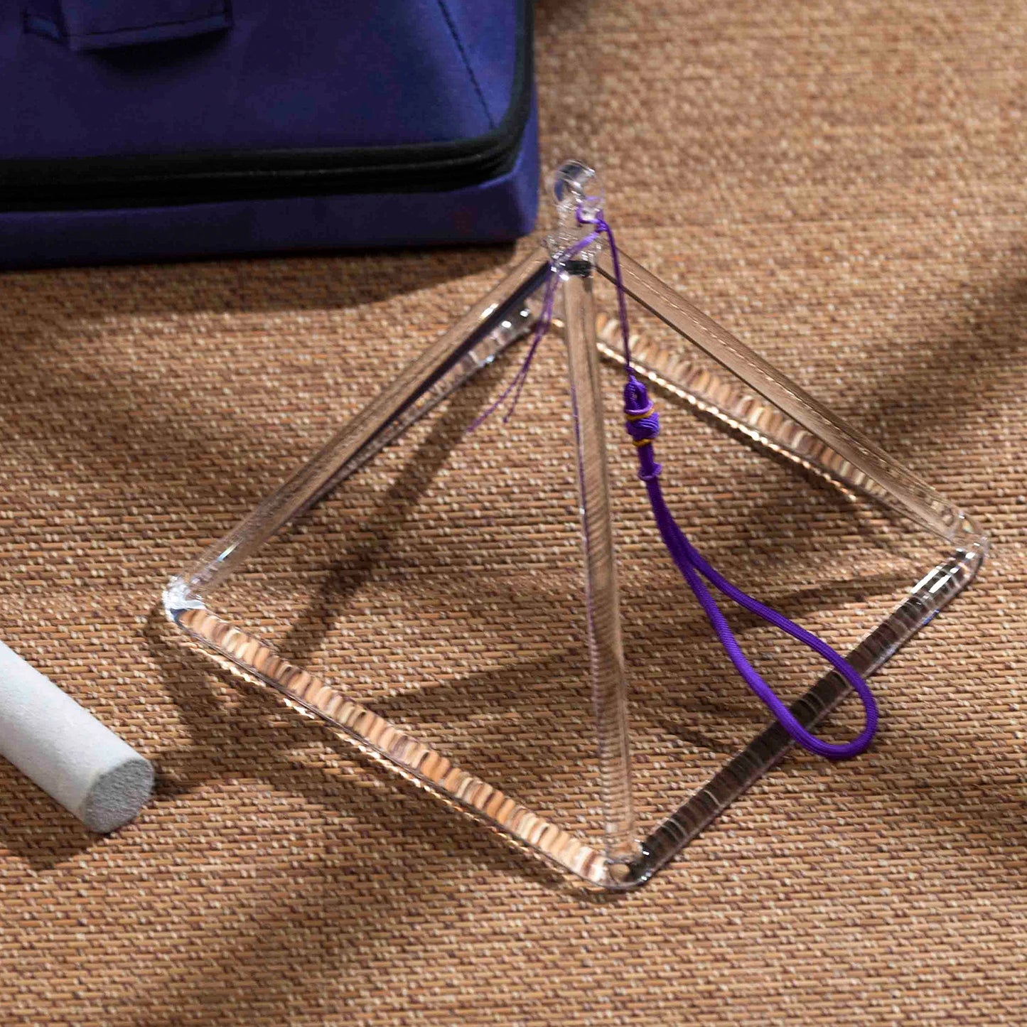 Hye-eun 3-9inch Clear Crystal Singing Pyramid Musical Instruments Sound Energy Healing Relaxation Yoga Meditation
