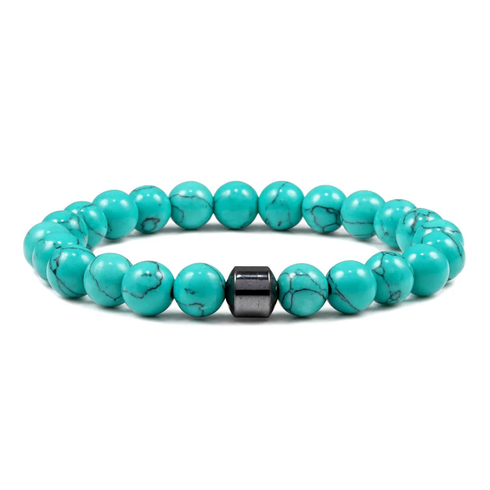 Natural Stone Lava Tiger Eye Bracelet Healing Charm Bracelet