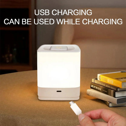 Soft Night Light LED Bedside Lamp - Rechargeable & Touch Control