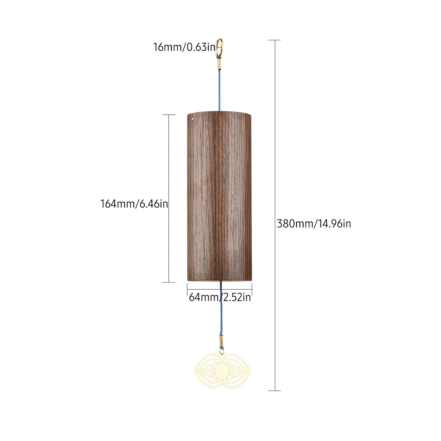 Chakra Chimes Natural Bamboo Wind Chimes Root Sacral Solar Plexus Heart Throat Third Eye Crown 164x64mm 137g 1 Wind Chime 1