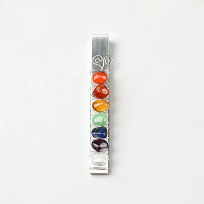 Natural 7 Chakra Selenite Wand Golden/Silvery Wire Wrapped Chakra Reiki Healing Crystal Decor Gift