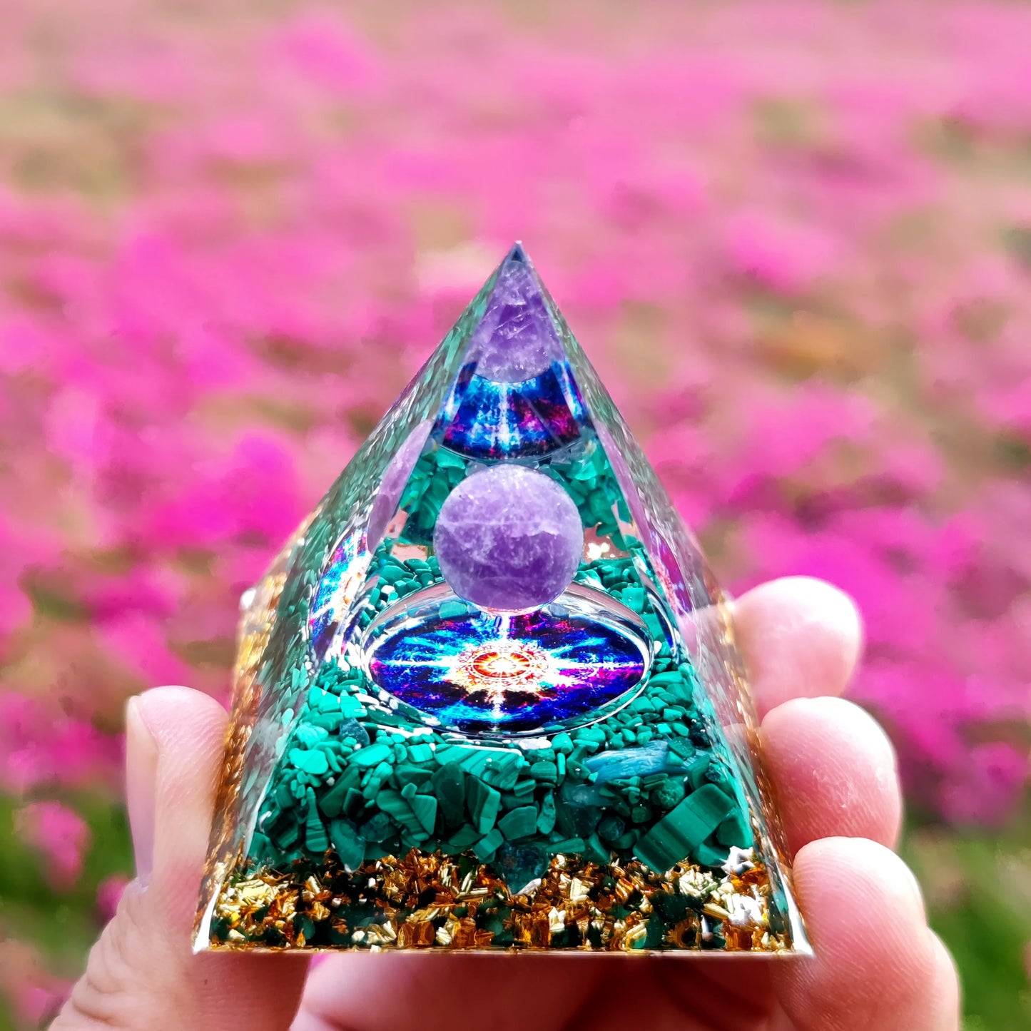 Healing Stones: Orgonite Pyramid Crystals - Healing Reiki Chakra Decor