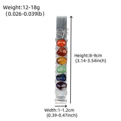 Natural 7 Chakra Selenite Wand Golden/Silvery Wire Wrapped Chakra Reiki Healing Crystal Decor Gift