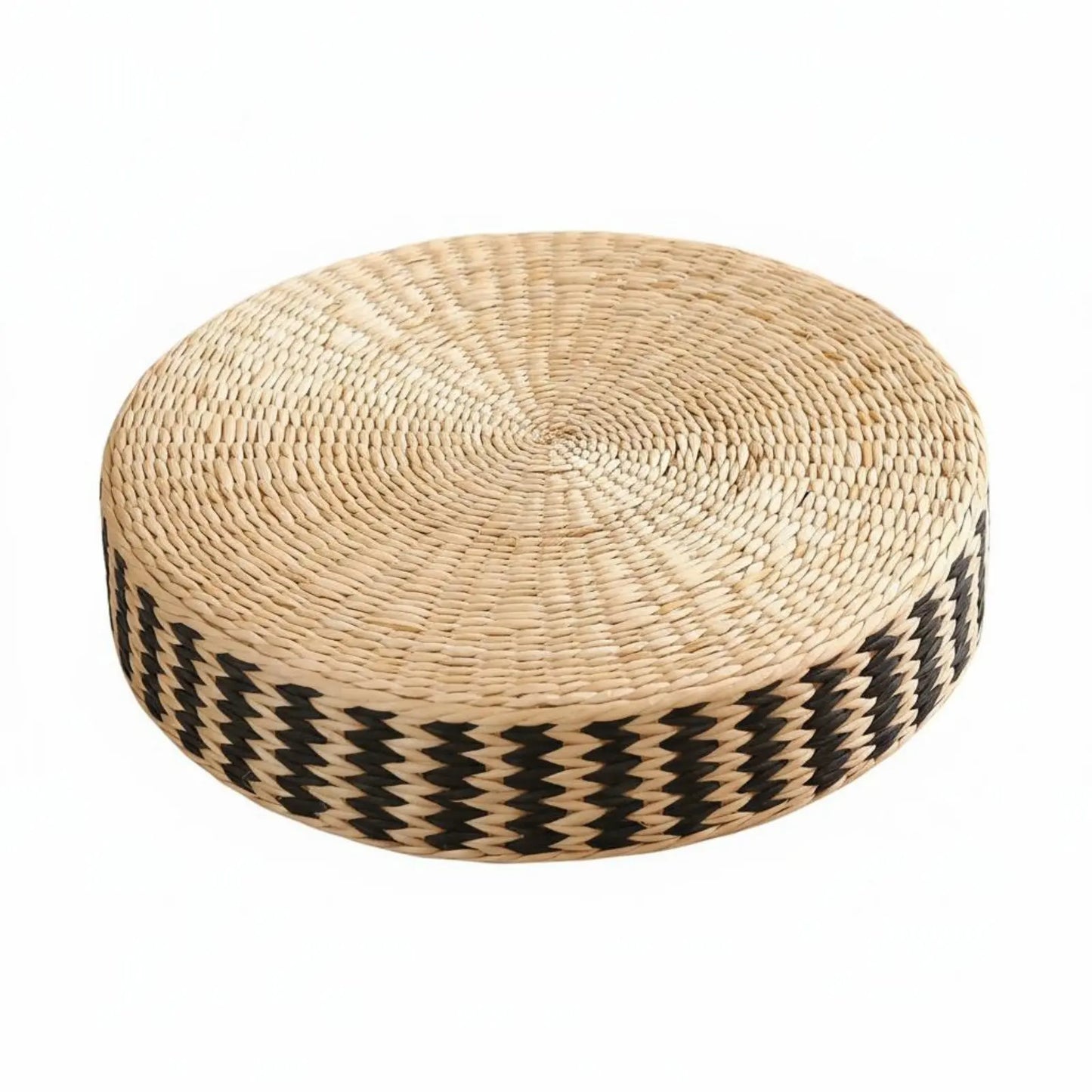 Woven Woven Mat Meditation Cushion Pillow Multi-Function Straw Woven Mat Pillow Round Straw Floor Pillow Breathable Round Woven Pouf