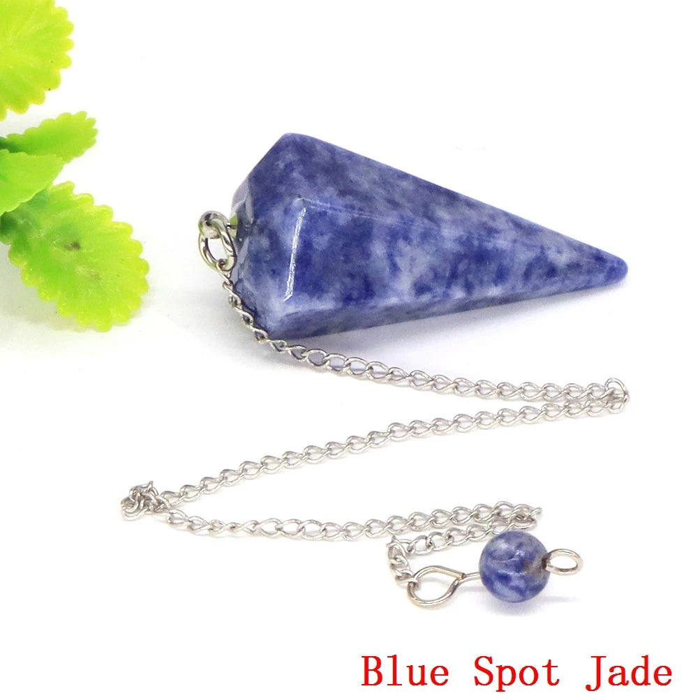 Natural Stone Healing Crystal Pendulum For Divination Dowsing Reiki Quartz Pendulo Jewelry Pendant Witchcraft Supplies Wholesale