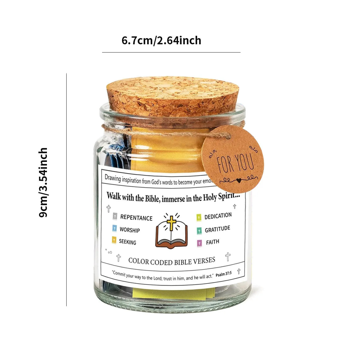 Bible Verse Jar: Multilingual Car Prayer Decor