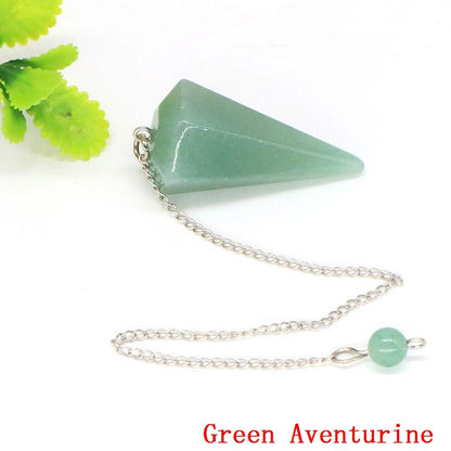 Natural Stone Healing Crystal Pendulum For Divination Dowsing Reiki Quartz Pendulo Jewelry Pendant Witchcraft Supplies Wholesale