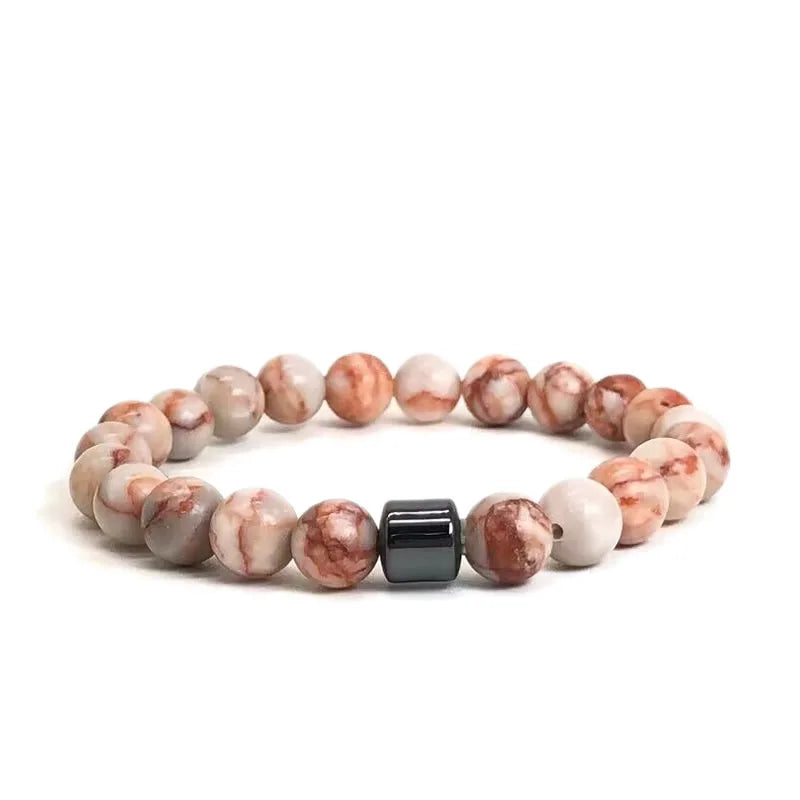 Natural Stone Lava Tiger Eye Bracelet Healing Charm Bracelet