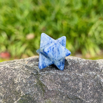 Healing Crystals: Natural Stone Merkaba Star - Sacred Meditation Energy Crystal