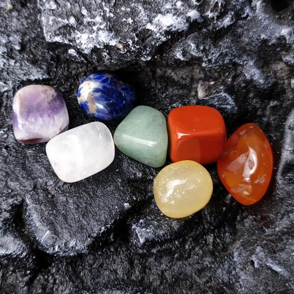 Natural Stone Crystal Gemstone Chakras Healing Quartz Mineral Ornament Home Decoration High Quality Gifts Box 14 PCS/Set