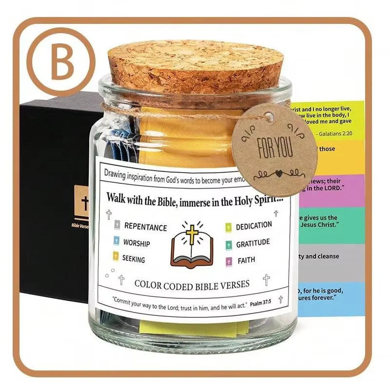 Bible Verse Jar: Multilingual Car Prayer Decor
