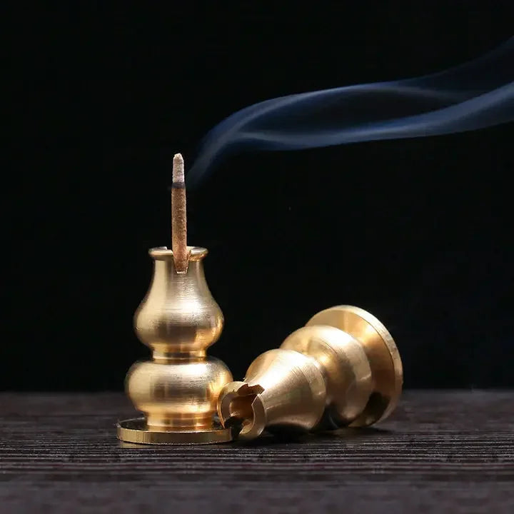 Incense Holder: Alloy Incense Burner - Lotus Censer, Bronze Stick Holder