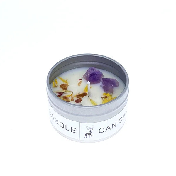 Scented Candles: Aromatherapy Soy Candles - Crystal Salt & Dried Flower Scents