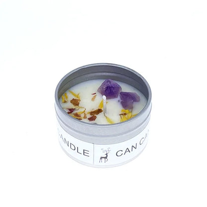 Scented Candles: Aromatherapy Soy Candles - Crystal Salt & Dried Flower Scents