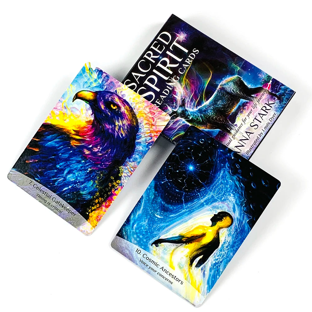 Sacred Spirit Reading Cards 36 Oracle Cards Spiritual Life Guidance Divination Cards for Soul Healing Meditation 10.3*7.4cm