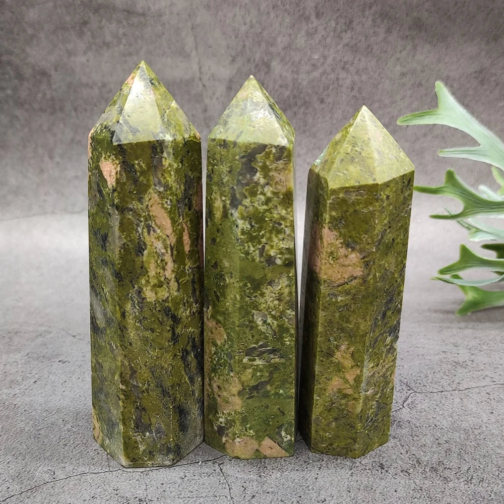 Natural Stone: Rose Quartz Amethyst Wand - Healing Crystals & Home Decor