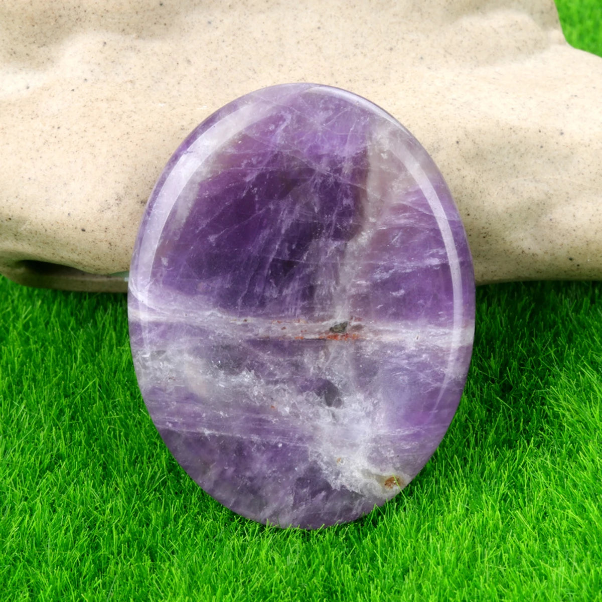 35x45mm Natural Crystal Stone Thumb Worry Oval Massage Quartz Healing Chakra Energy Therapy Meditation Spiritual Natural Gemston