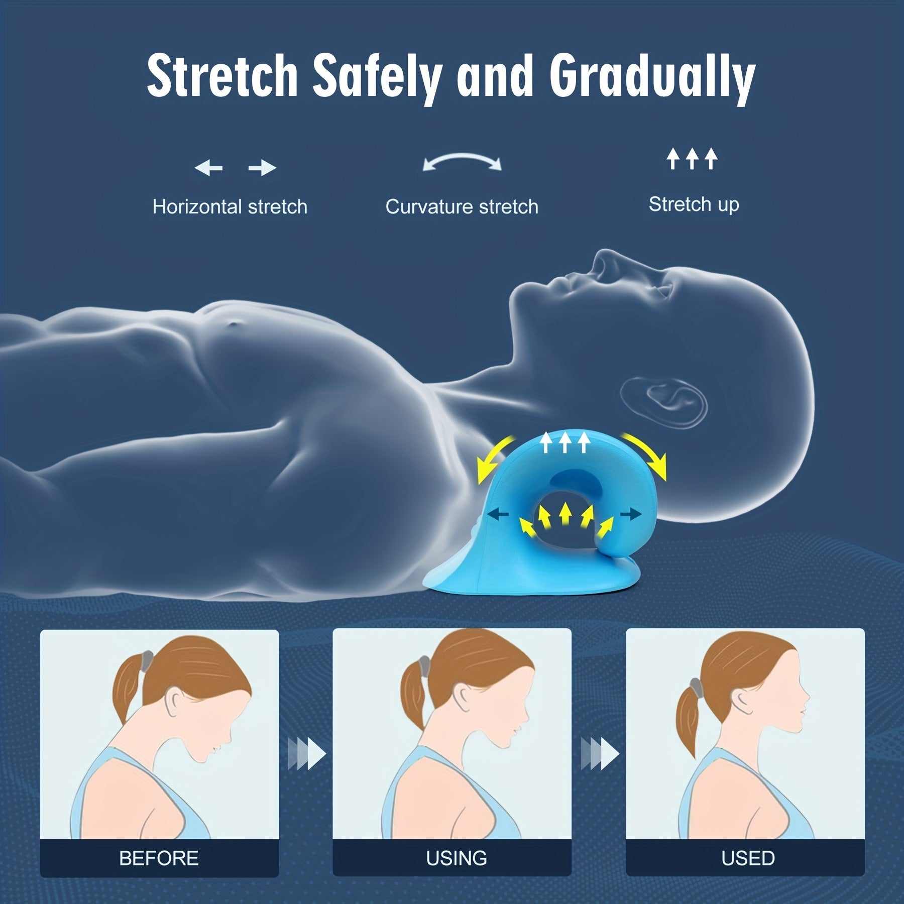 Neck Pillow: Cervical Traction Device - Relax Neck & Shoulder Alignment