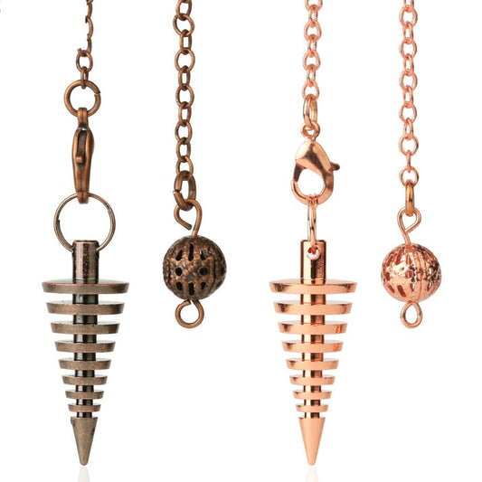 Copper Spiral Cone Pendulums for Dowsing & Divination
