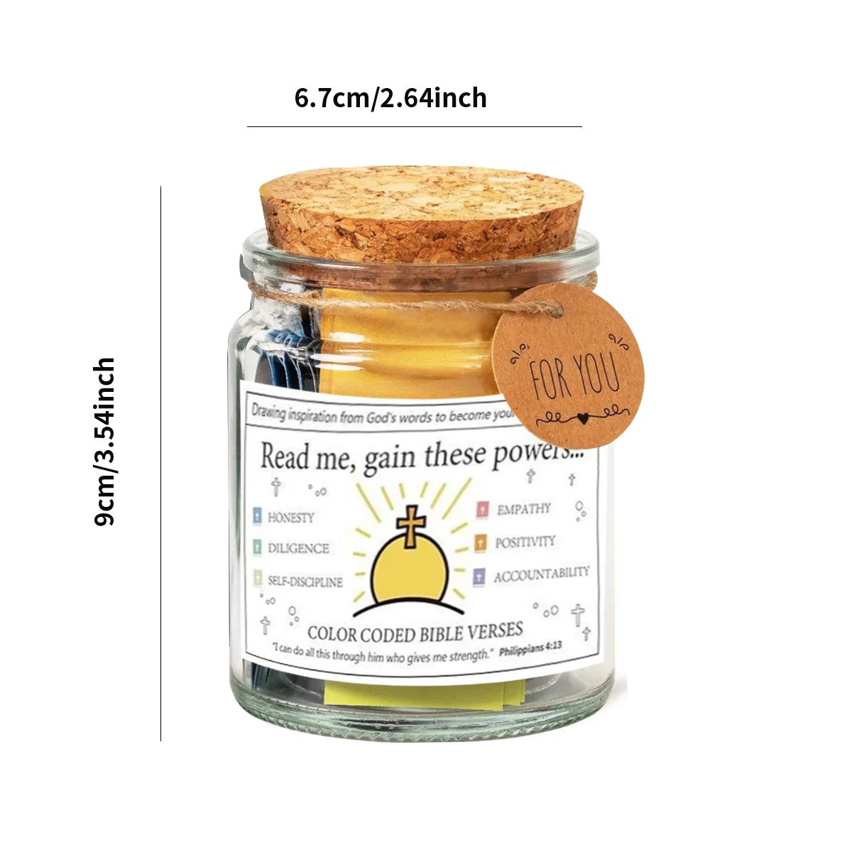 Bible Verse Jar: Multilingual Car Prayer Decor