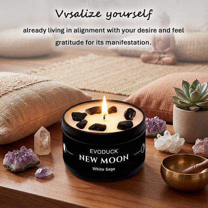 Scented Candle: White Sage 3oz - Manifest & Boost Energy