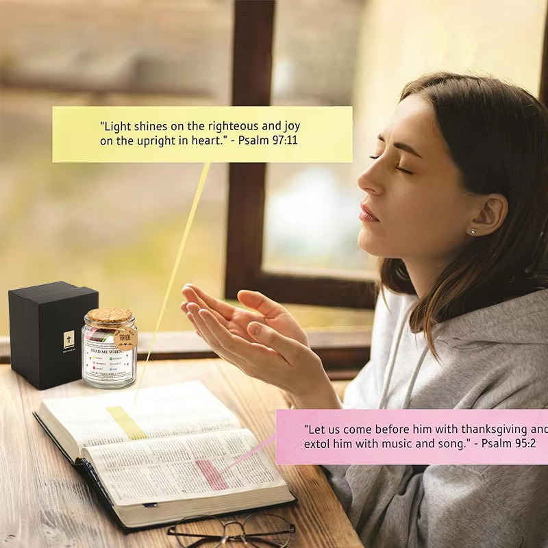 Bible Verse Jar: Multilingual Car Prayer Decor