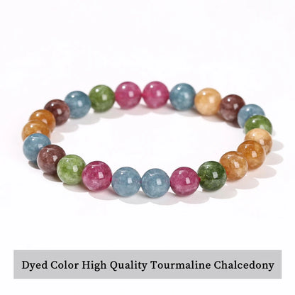 Healing Stone Bracelet: Obsidian, Fluorite, Jasper Beads