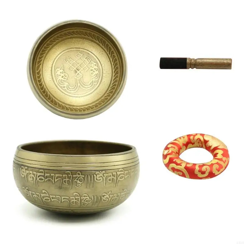 Bowl and leather rod