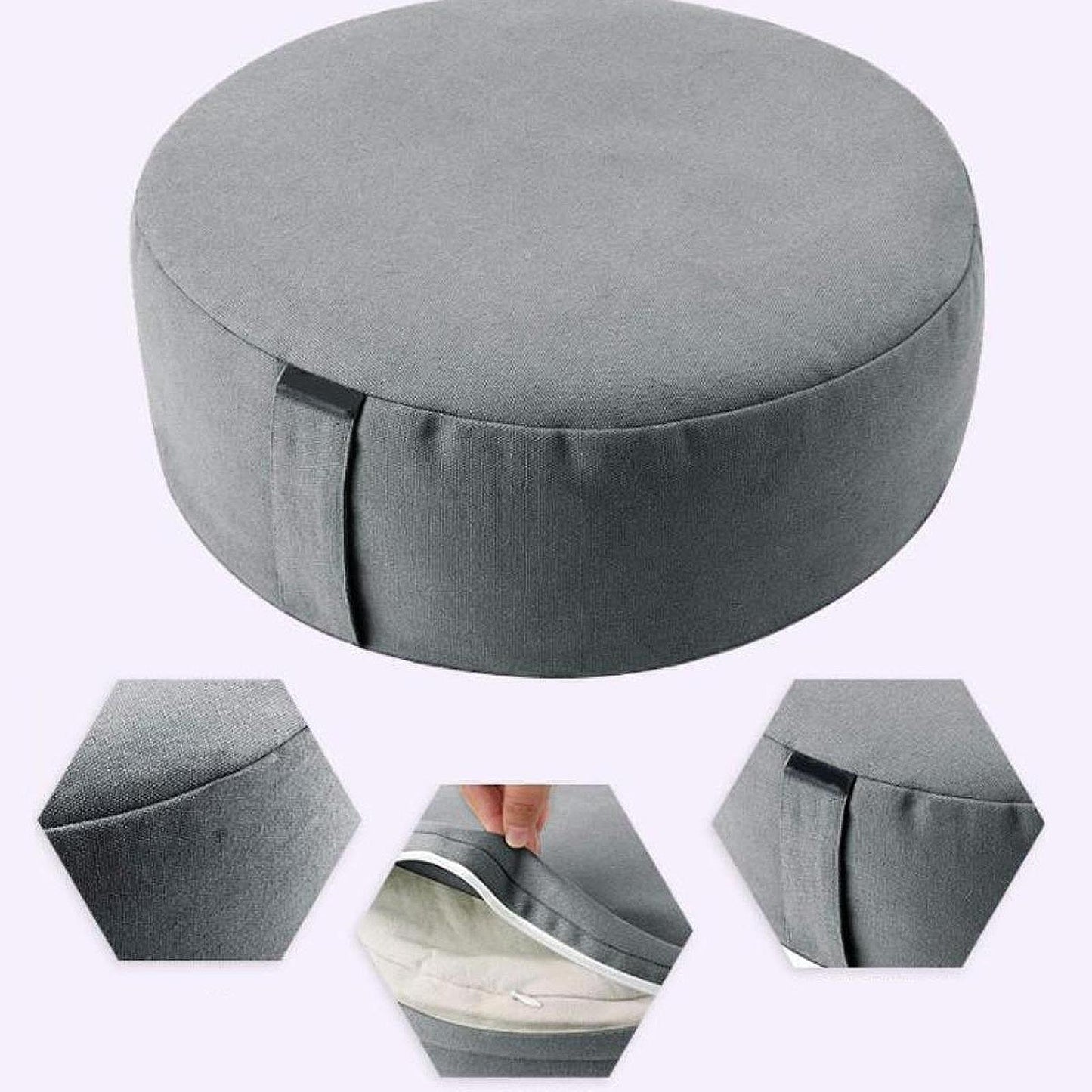 Meditation Cushion 13" Soft & Comfy Removable Cover
