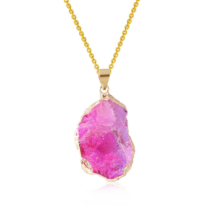 Healing Crystal Necklace: Irregular Gemstone for Women