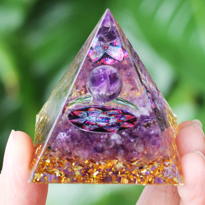 Healing Stones: Orgonite Pyramid Crystals - Healing Reiki Chakra Decor