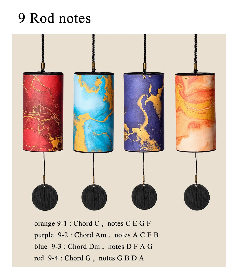 9 Tube Bamboo Wind Chime Tuned C G Am Dm Wind Bell For Outdoor Garden Zen Meditation Decor